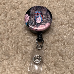 Ultimate Warrior 1.25&quot; Badge Reel, Keychain, Pinback Button or Magnet! You choose! 80s WWF