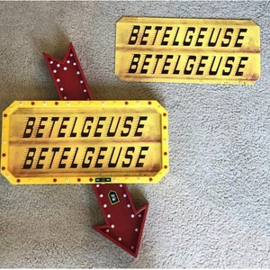 Beetlejuice Marquee Light Up Sign CUSTOM Graphic POSTER ONLY Spirit Halloween image 2