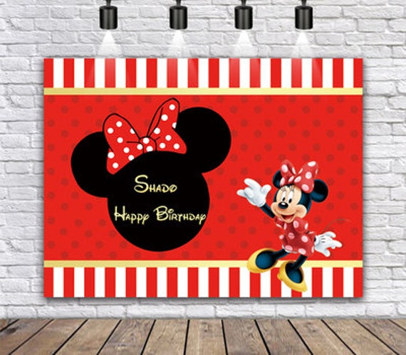 Personalized Mickey Birthday Backdrop Mickey theme Birthday decorations Digital File Mickey Birthday Party Set