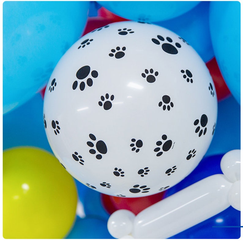 Paw Patrol Latex Balloon Kit – 6 Pack 12" Multicolor Balloons With Paper Decorations, Party Supplies