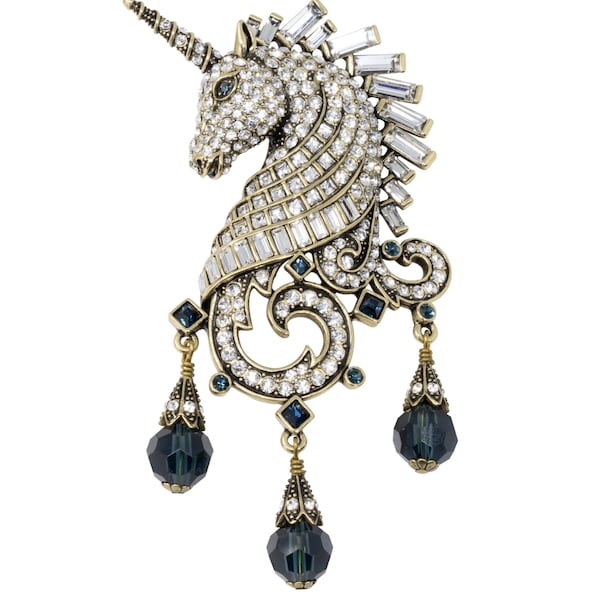 Heidi Daus Untamed Beauty Unicorn Pin SWAROVSKI CRYSTALS Adorable Brooch