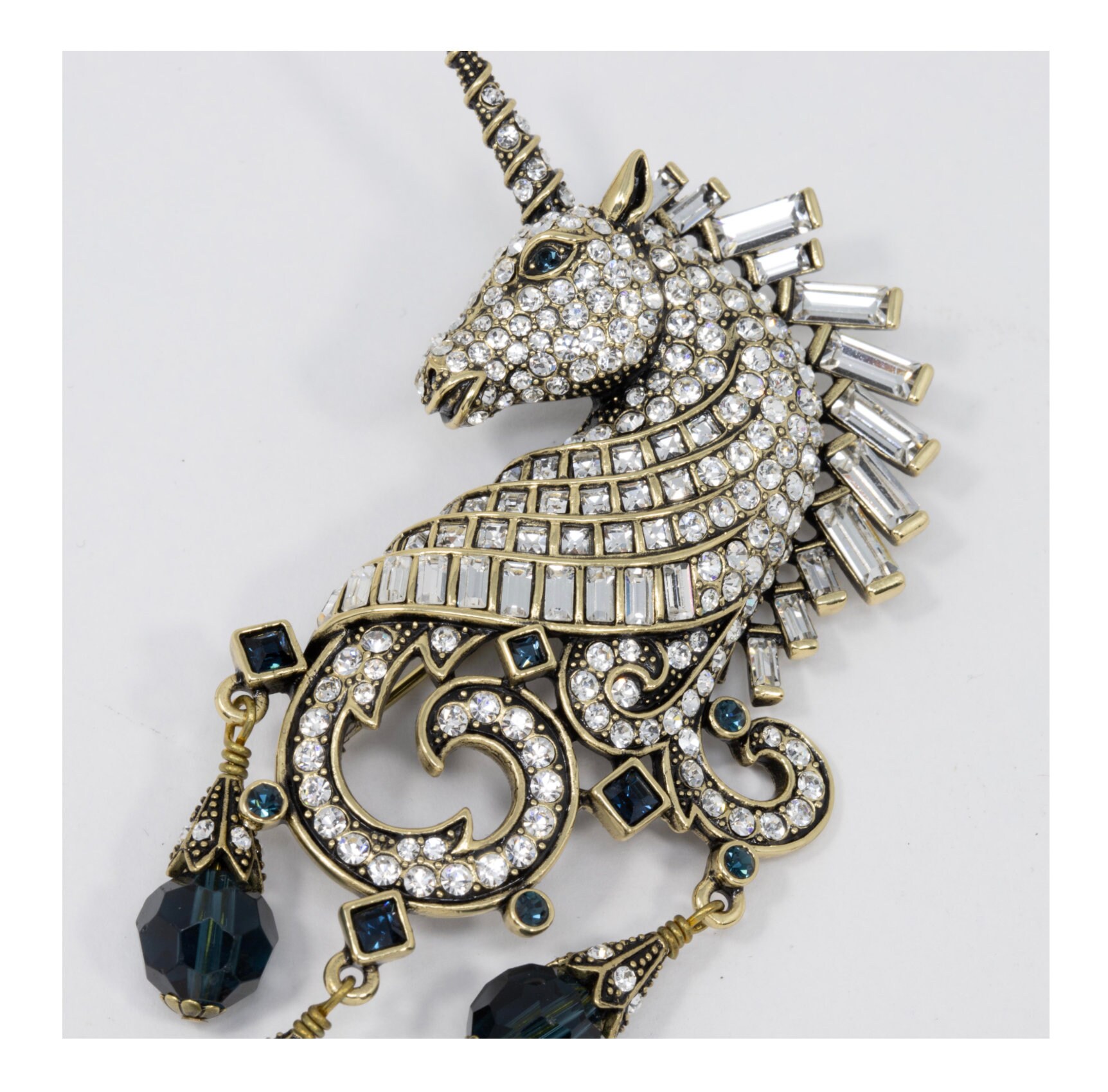 Heidi Daus Untamed Beauty Unicorn Pin SWAROVSKI CRYSTALS