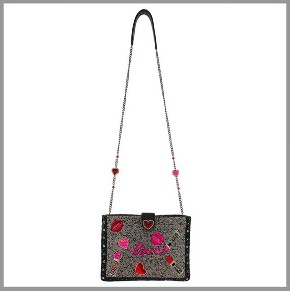 Mary Frances Kiss & Tell Crossbody Clutch Handbag… - image 8