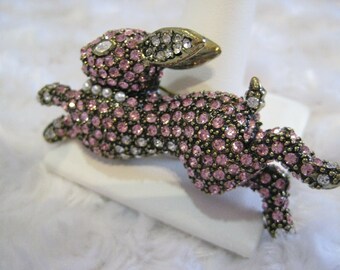 Heidi Daus Signed Baby Honey Bunny Pin Brooch Swarovski