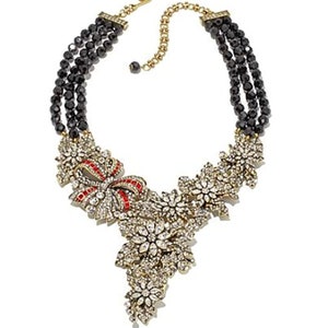 Heidi Daus Black Bead Holiday Sparkle Crystal Necklace Simply outstandingly beautiful!!