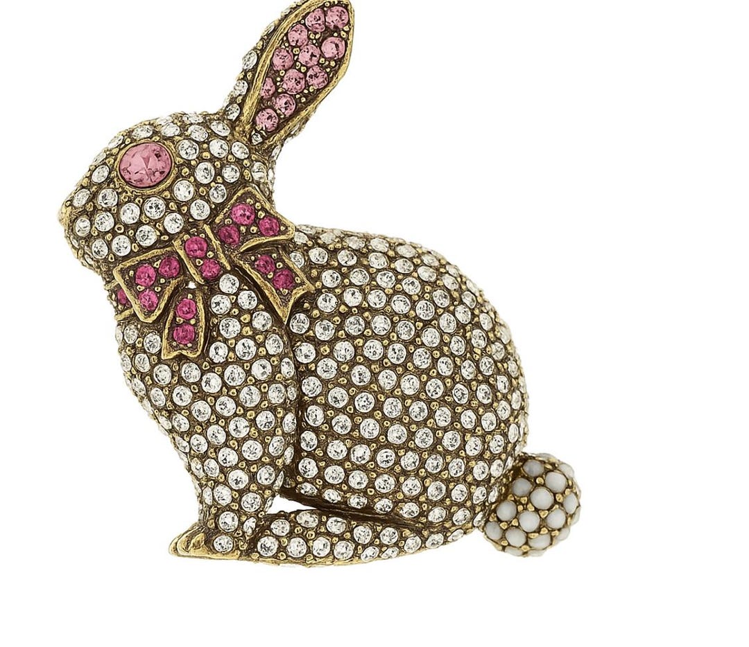 Heidi Daus Signed Hippity Hoppity Rabbit Crystal Accented