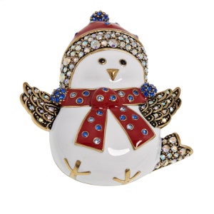 Heidi Daus Baby Snow Bird Crystal Pin Brooch