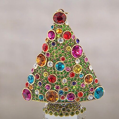 Heidi Daus Rudy Reindeer Crystal Accented Pin Brooch - Etsy