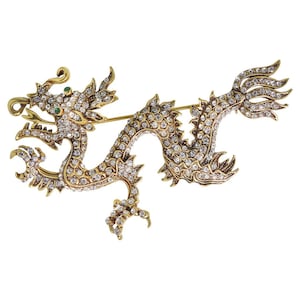 HEIDI DAUS Shimmering Dragon Crystal Dragon Pin Clear Version