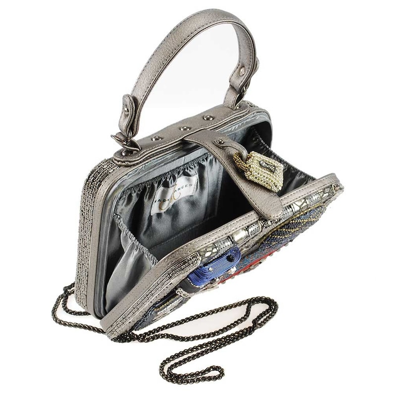 Mary Frances Mile High Embellished Travel Theme Top-Handle Handbag New With Tags