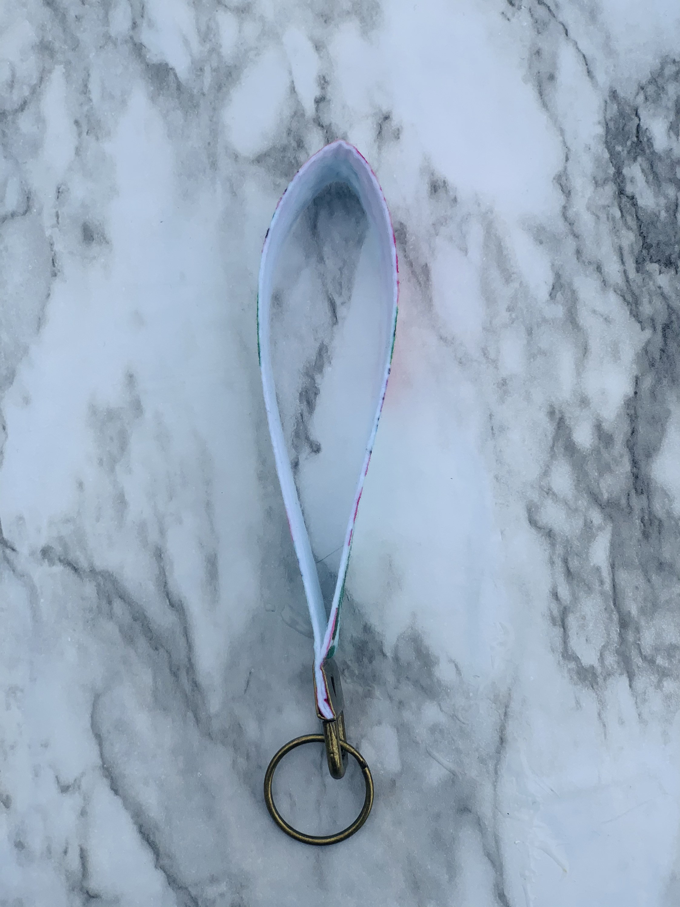 Floral print keychain wrist band Etsy