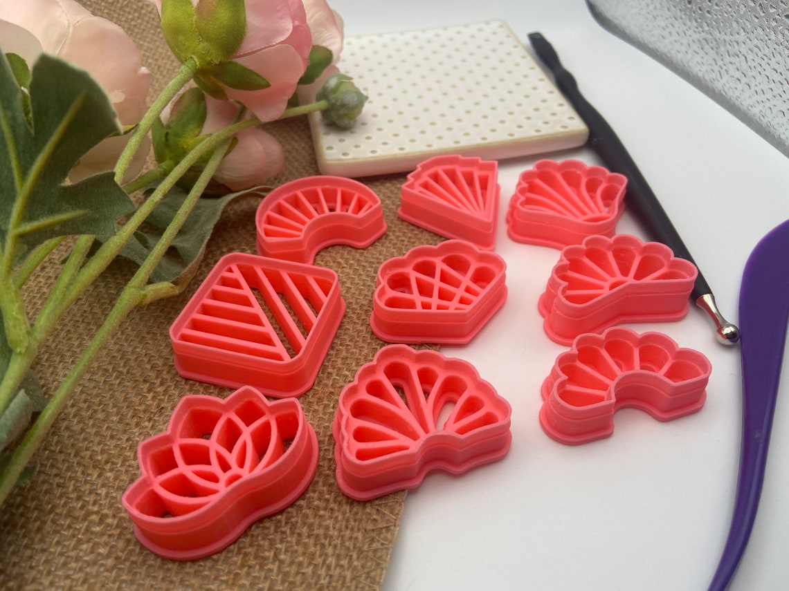 Embossing polymer clay cutter large set/ polymer clay cutter/ Etsy