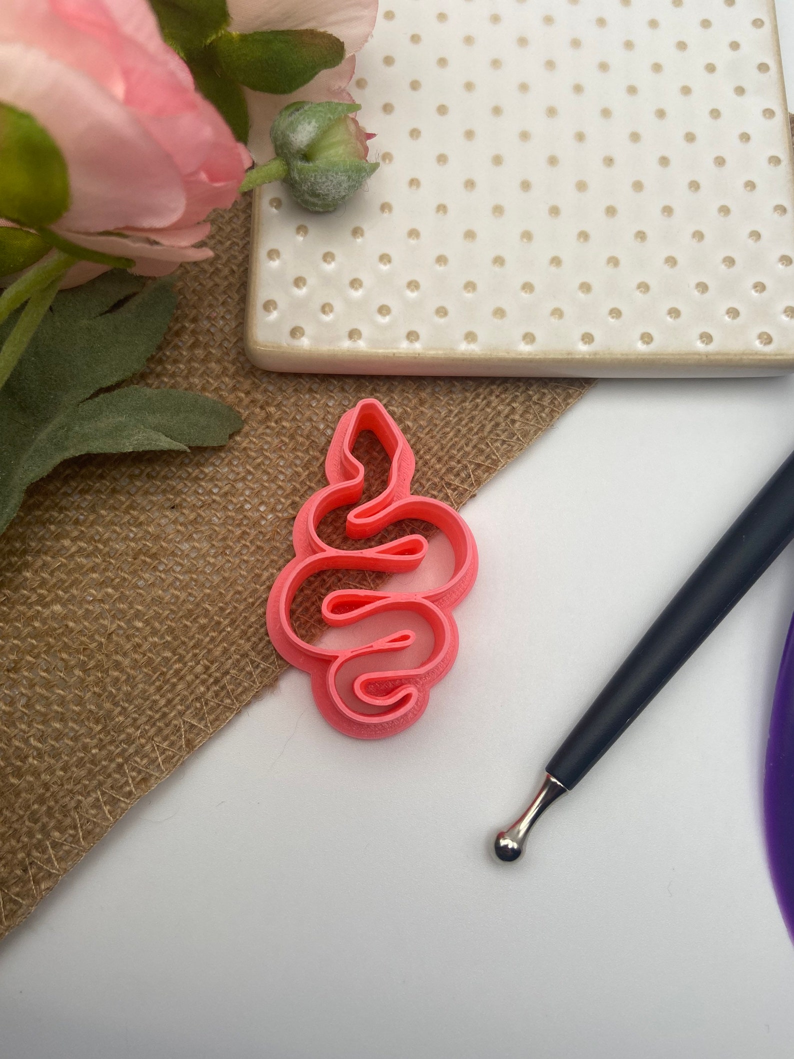 Kit 4 Emporte-pièces Pour Argile Polymère - Formes Feuilles, Géométriques Et Cactus - Création Bijoux DIY