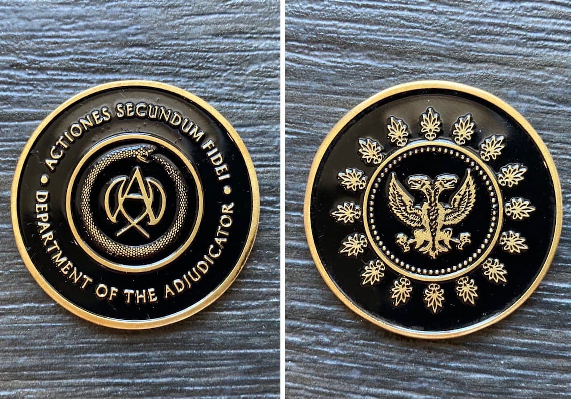 Adjudicator coin John Wick. Continental Hotel coin. Gold Coin Etsy