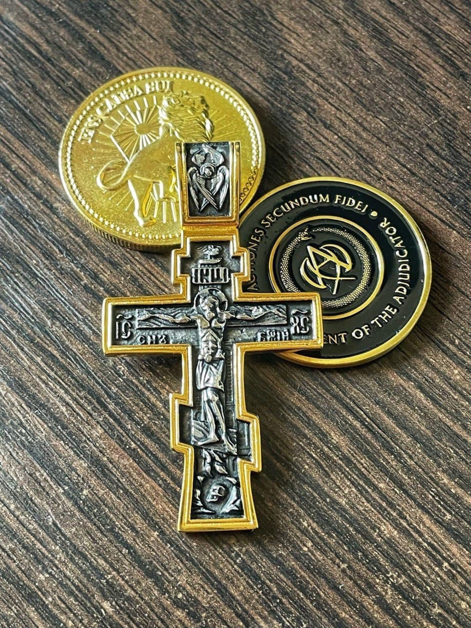 John Wick Cross. Russian Crucifixix. John Wick coin. Orthodox Etsy
