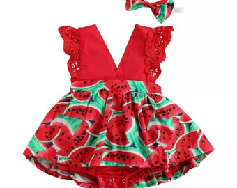 watermelon baby dress