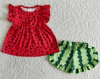Ojinwangji Watermelon Addict Neutral Baby Short-Sleeved Tights A Summer Dress Ojinwangji Watermelon Addict Neutral Baby Short-Sleeved Tights A Summer Dress