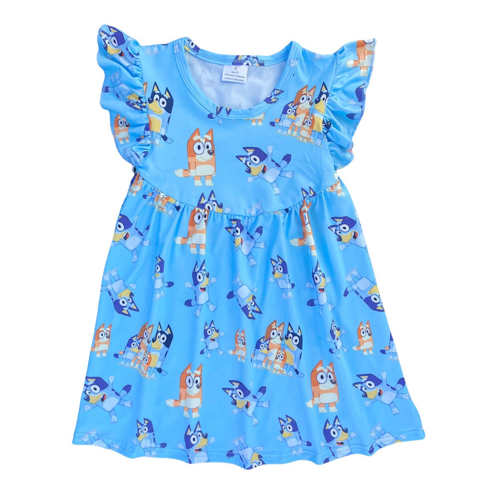 Toddler Cartoon Bluey Dog Dress Bluey Dog Birthday Dress | Etsy