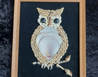 Vintage shell art- imperfect