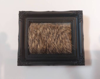 Mini rabbit fur sensory frame