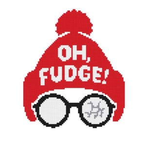 Oh Fudge Kreuzstich-Muster – Lustiger Weihnachtszitat