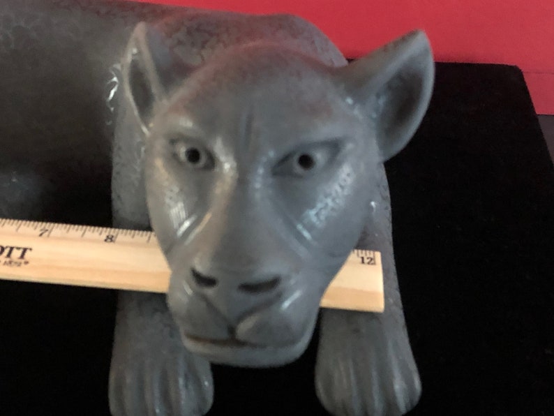 Lying Jaguar Panther Clay Statue by Juana Gomez Ramirez Etsy