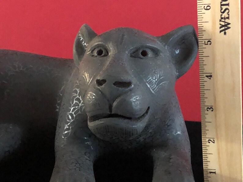 Lying Jaguar Panther Clay Statue by Juana Gomez Ramirez Etsy