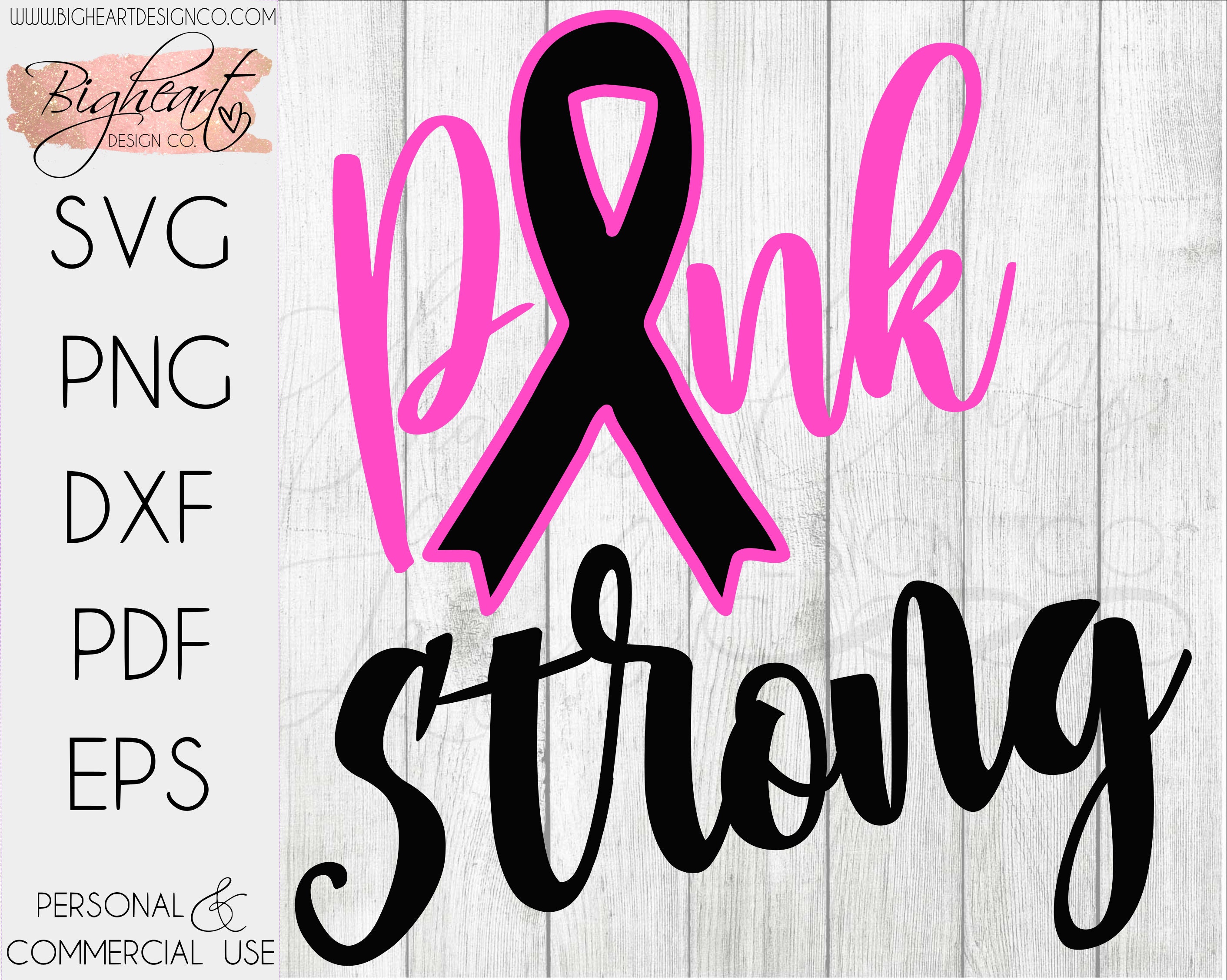 Pink Strong SVG Breast Cancer Awareness Ribbon SVG Cute | Etsy