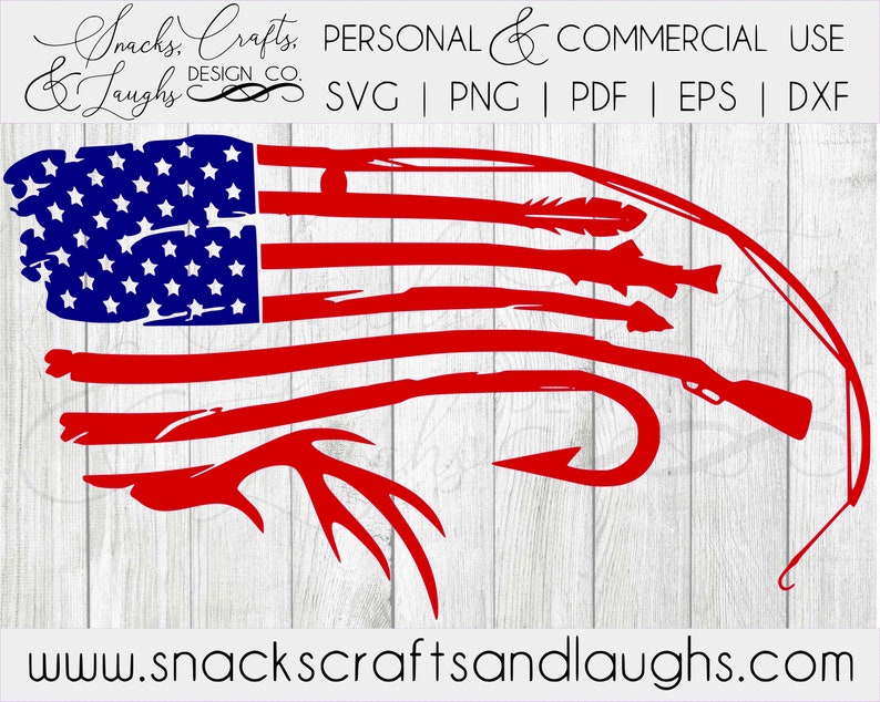 Download Hunting Fishing American Flag SVG Hunting SVG Fishing SVG | Etsy
