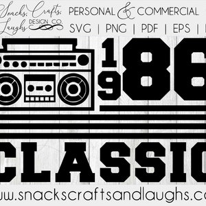 1986 Classic SVG | Born in 1986 SVG | 1986 Birthday SVG