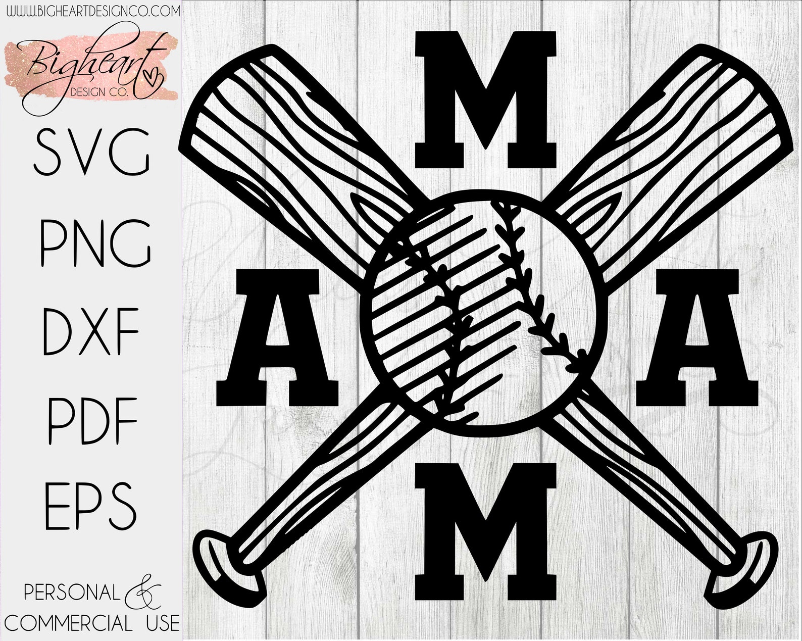 Softball Mom SVG Baseball Mom SVG Mama SVG Etsy