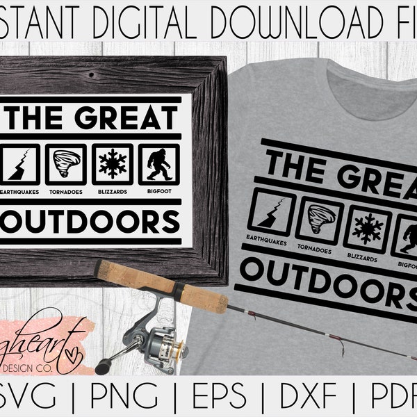 The Great Outdoors SVG | Bigfoot SVG | Gifts for Dad SVG