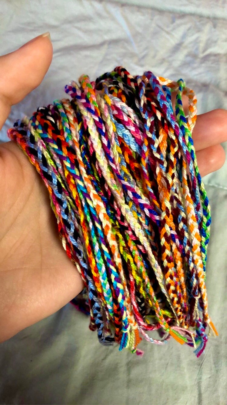 Bulk Braided Friendship Bracelets Bulk String Bracelets Handmade Bulk