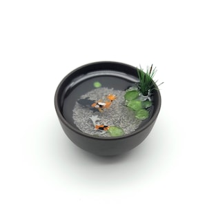 Miniature Realistic Resin Japanese Koi Fish Pond