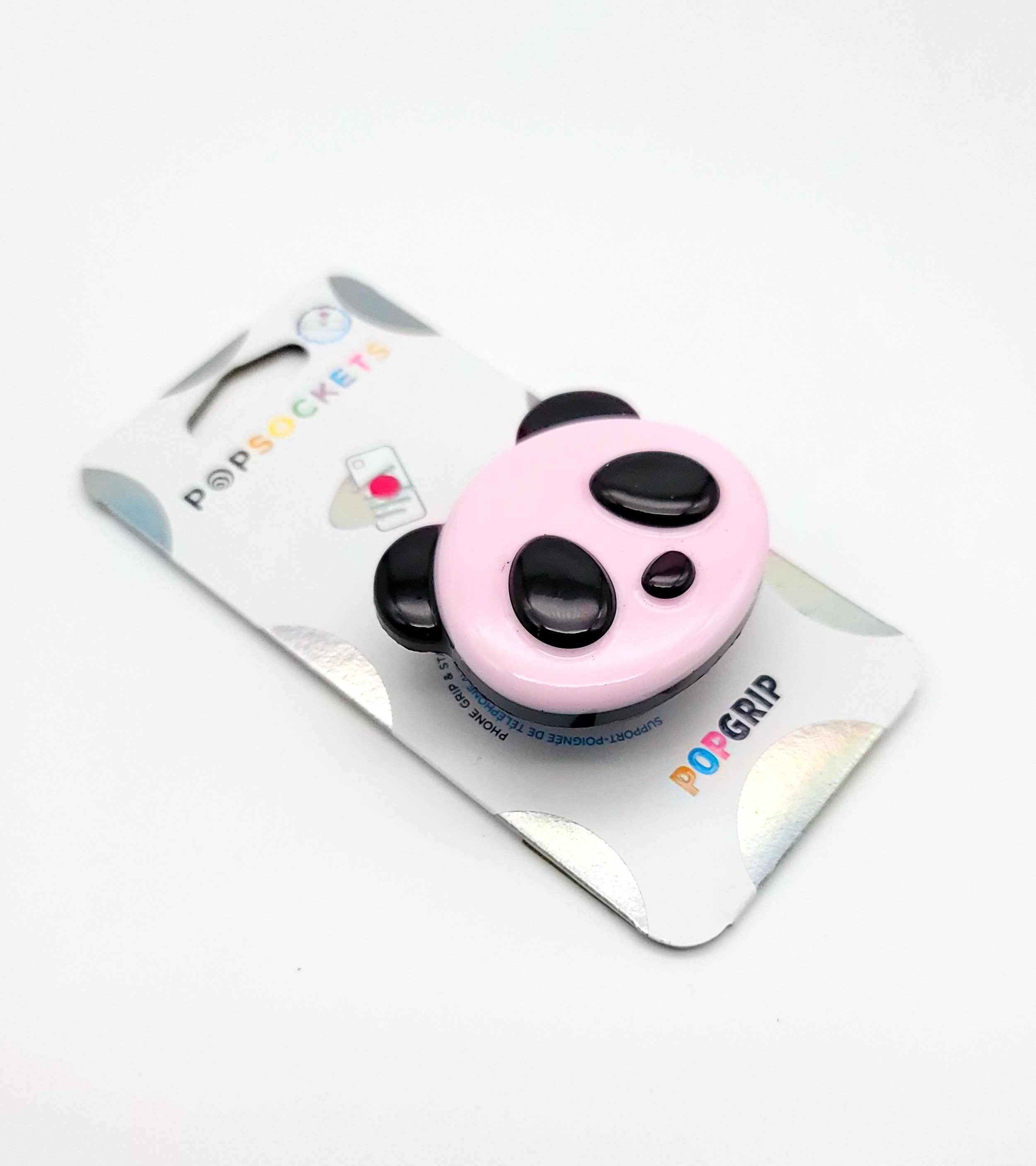 Resin Pink Panda Bear Phone Grip 
