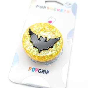 Bat with Moon Glitter resin popsocket