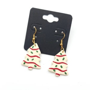 Winter Christmas Cookie Polymer Clay earrings, Christmas earrings, holiday earrings, Christmas, cookie, Christmas cookie