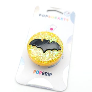 Bat with Moon Glitter resin popsocket
