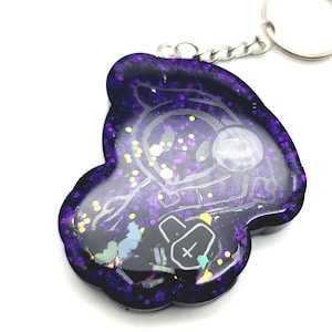 Glitter Grim Reaper Shaker Keychain, Grim Reaper Shaker Charm