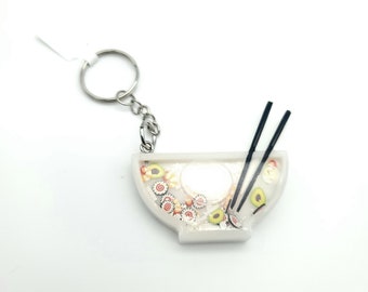Ramen Shaker Resin Keychain: Kawaii Anime Keyring