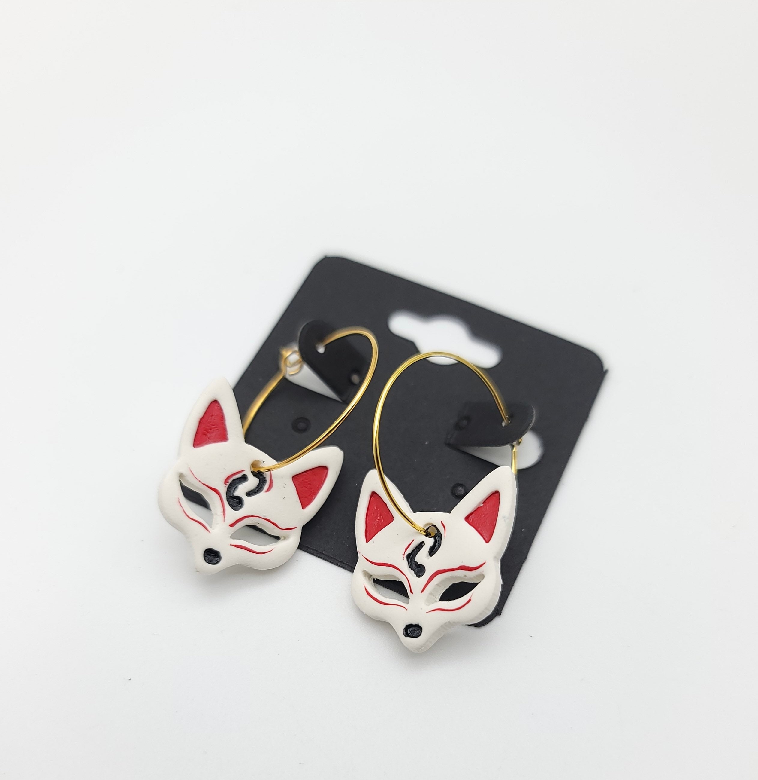 Kitsune Earring - Etsy