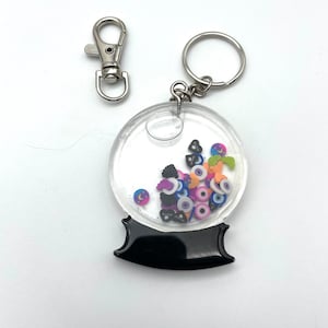 Glitter Crystal ball Shaker Keychain, shaker, Charm