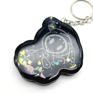 Glitter Grim Reaper Shaker Keychain, Reaper shaker Charm