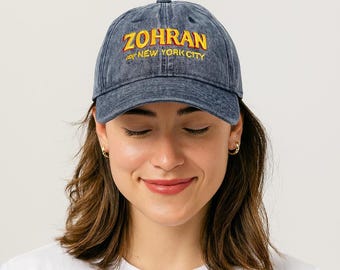 Zohran Mamdani Baseball Cap: NYC Muslim Mayor, Distressed Cotton Twill