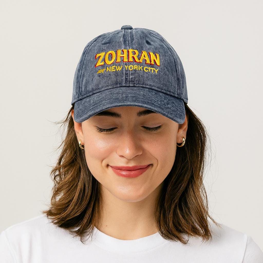 Zohran Mamdani Baseball Cap: NYC Muslim Mayor, Distressed Cotton
