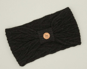 Diadema de alpaca hecha 100% de lana de alpaca bebé – Diadema suave y cálida con detalle de nudo – Accesorio de invierno sostenible y hecho a mano