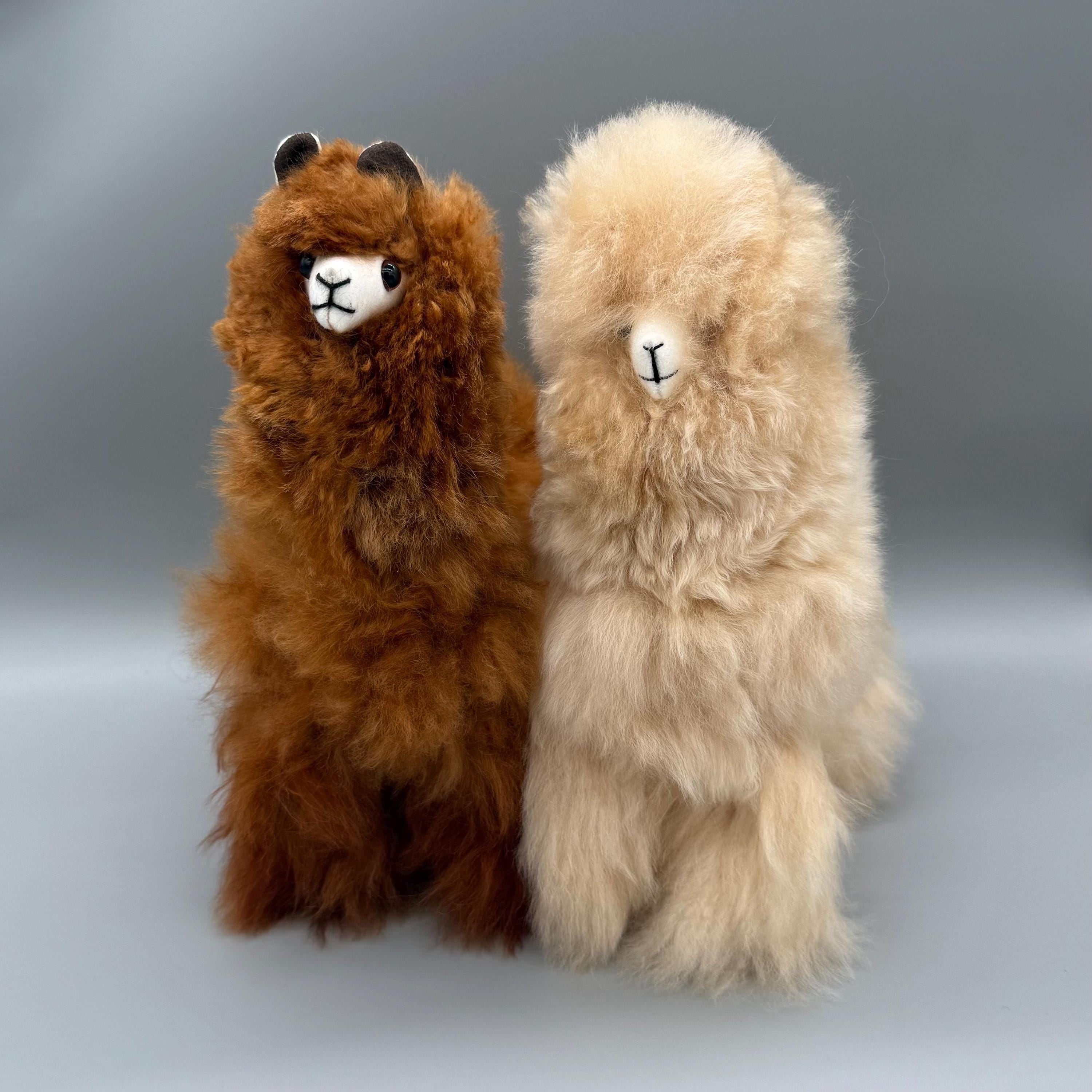 ベビーアルパカの毛で作られたハンドメイド XXL アルパカぬいぐるみ