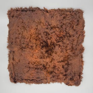 Fluffy pillow case made from real alpaca fur - brown or black, 50x50cm, handmade!