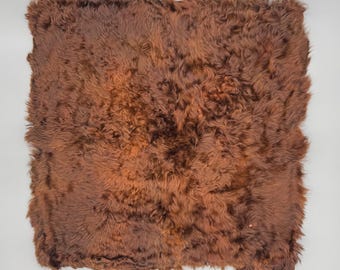Cojín de piel auténtica de alpaca 50 x 50 cm – Funda de cojín hecha a mano y sostenible en marrón o negro