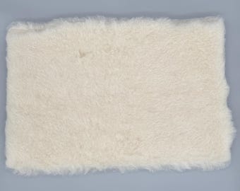 Funda de cojín de alpaca de doble cara 40 x 60 cm de lana de alpaca, suave cojín decorativo para sofá o cama (marrón, blanco)